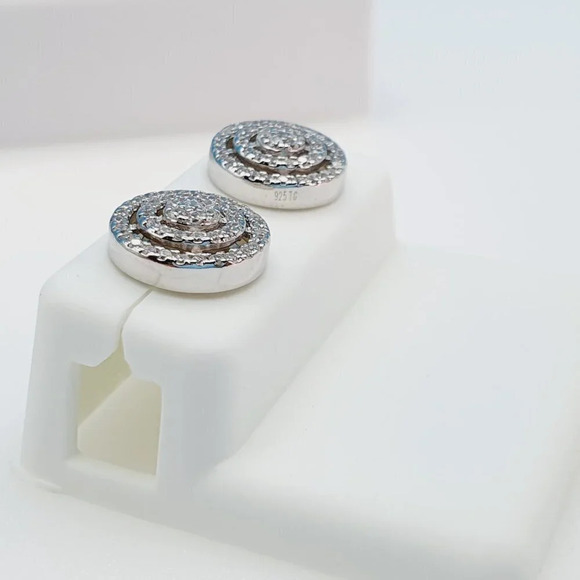 925 Sterling Silver Cubic Zirconia Earrings, U19254839 - Picture 4 of 11